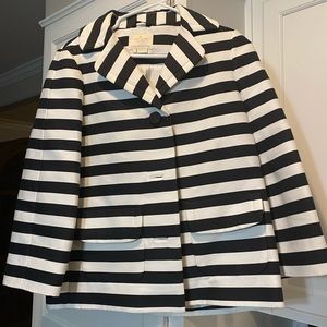 Kate Spade black and white striped jacket